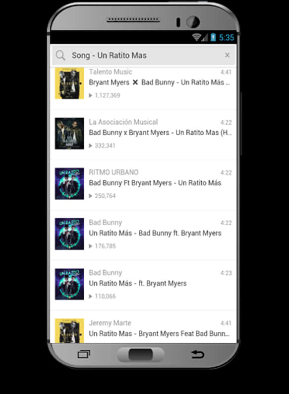 Bad Bunny Featured Songs Mobile Screen PNG