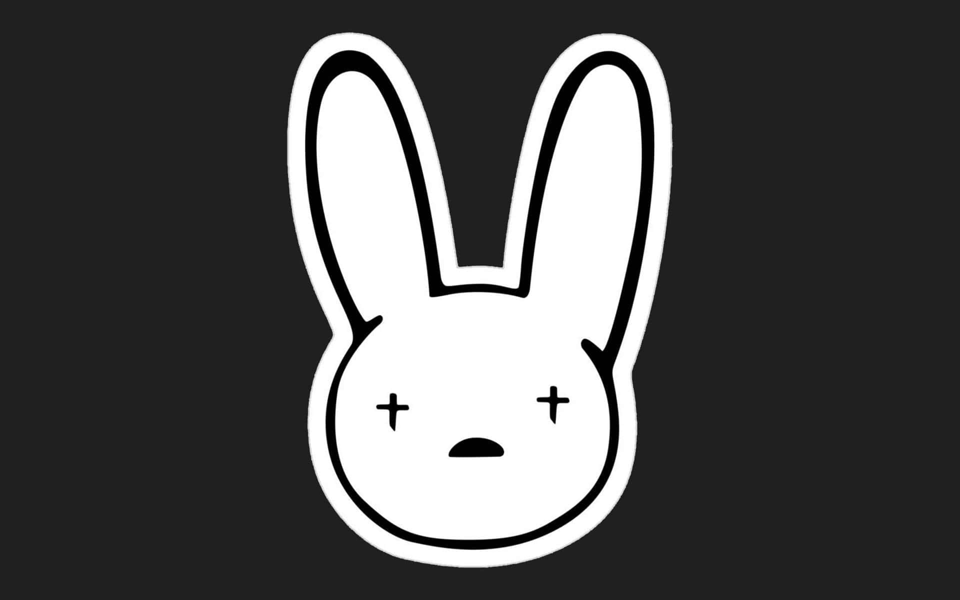 Bad Bunny Logo Black Background Wallpaper