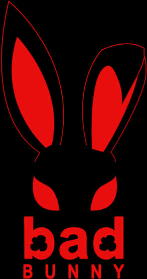 Bad Bunny Logo Redand Black PNG