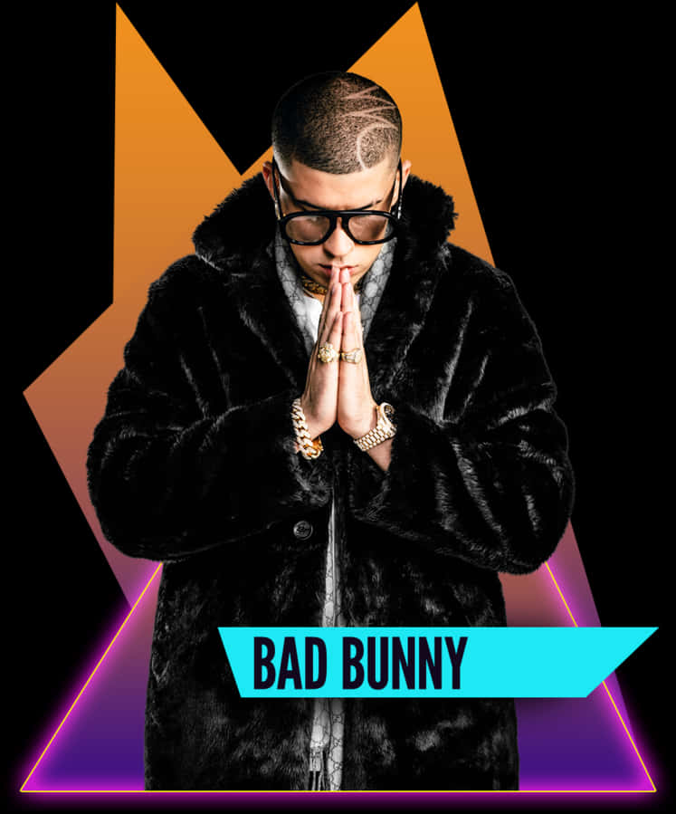 Bad Bunny Praying Pose PNG