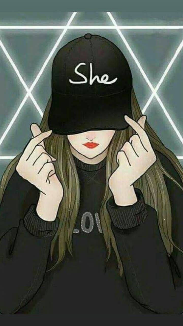 Download Bad Girl Anime She Cap Wallpaper 