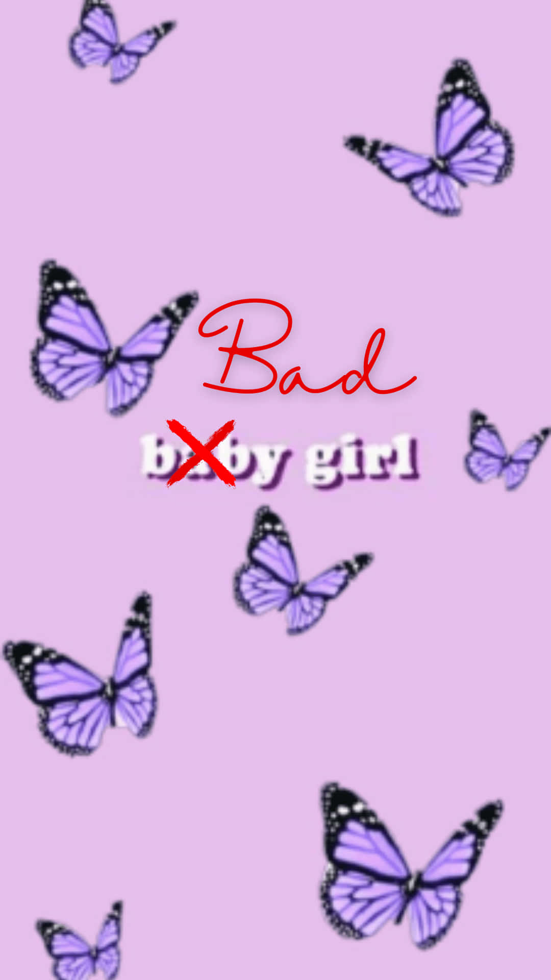 Bad Girl Butterflies Trippy Aesthetic Baddie Wallpaper