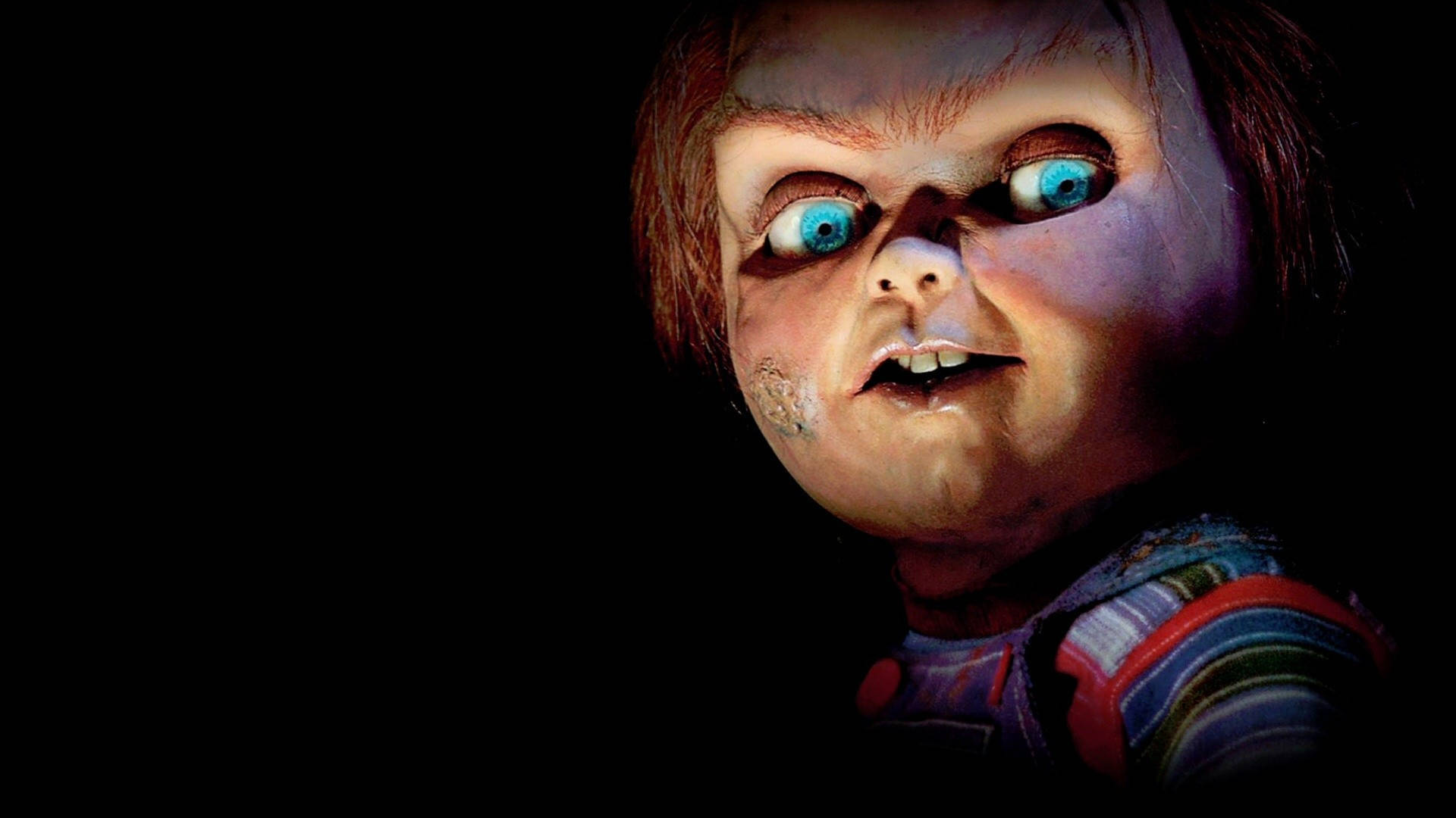 Bad Guy Chucky Under Spotlight Background