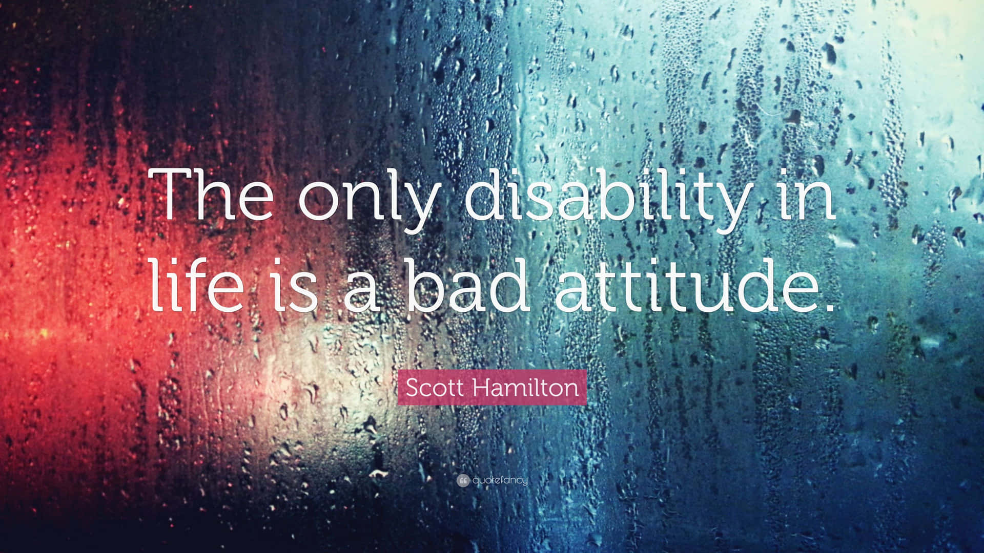 Dieeinzige Behinderung Im Leben Ist Eine Schlechte Einstellung.