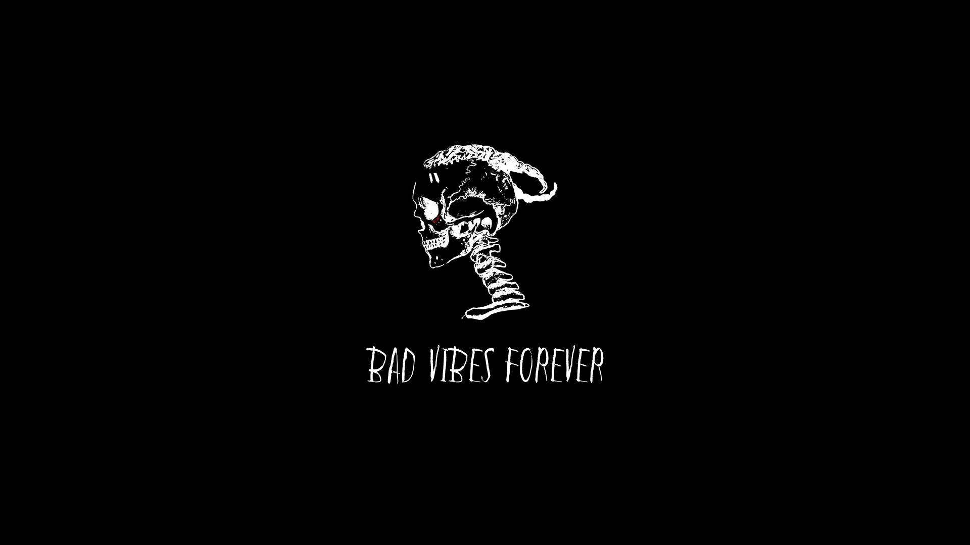 Bad Vibes Forever Xxxtentacion Æstetisk Baggrund Wallpaper