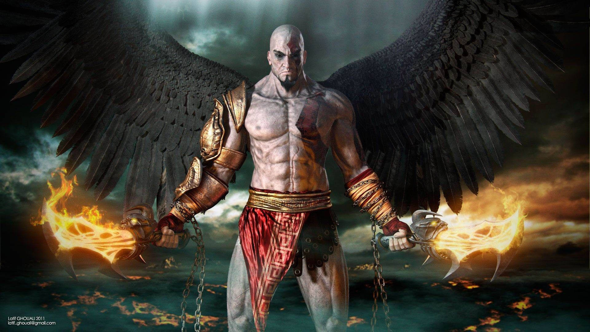 Badass Kratos God Of War