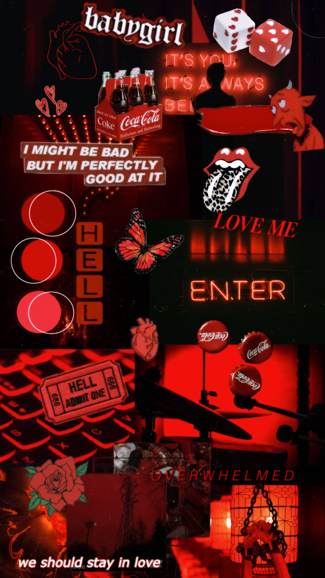 Baddie Aesthetic Compilation Red Theme Background