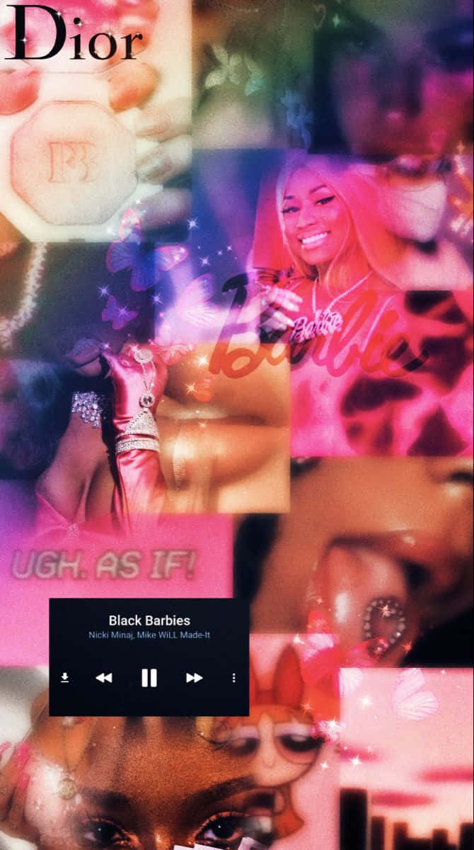 Baddie Barbie Aesthetic Collage Wallpaper