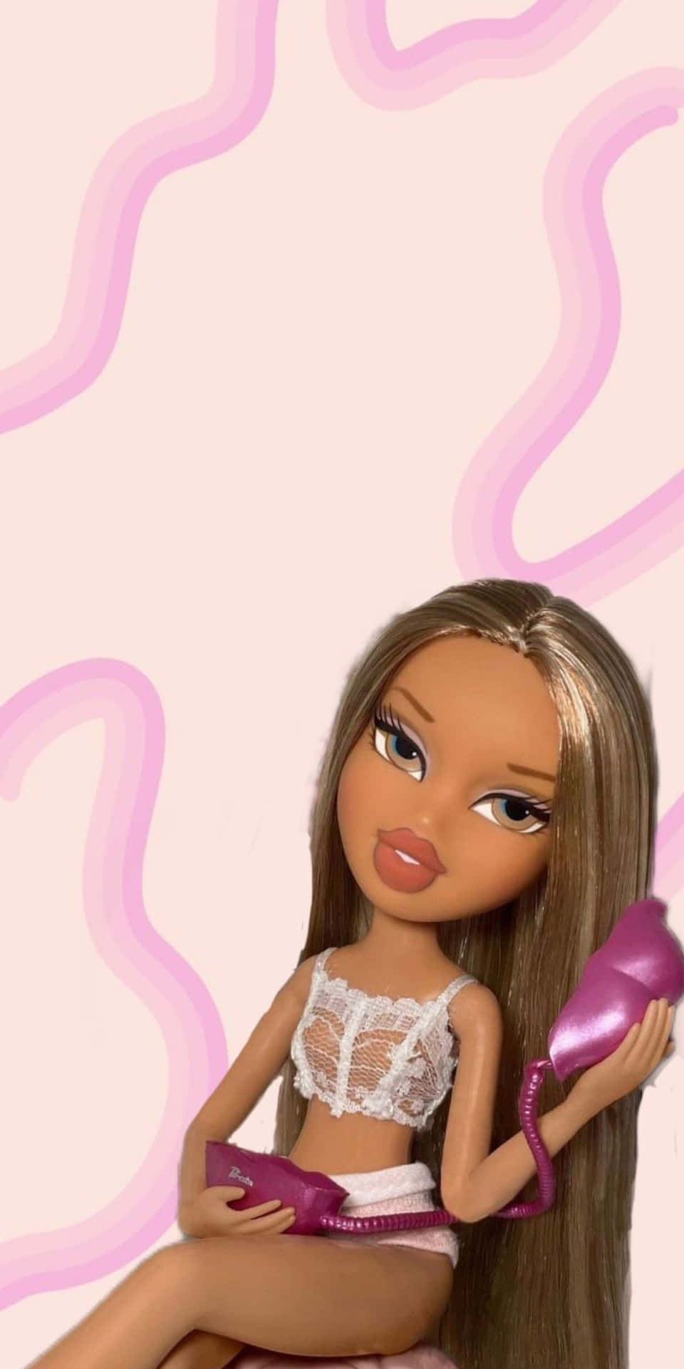 Baddie Barbie Aesthetic Doll Pose Wallpaper