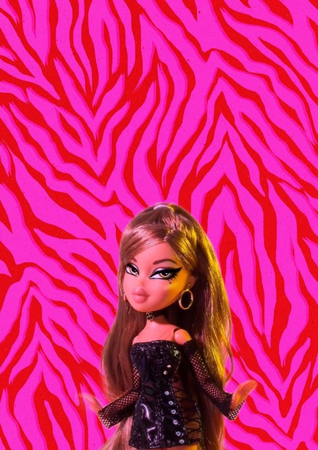 Download Baddie Barbie Pink Zebra Backdrop Wallpaper | Wallpapers.com