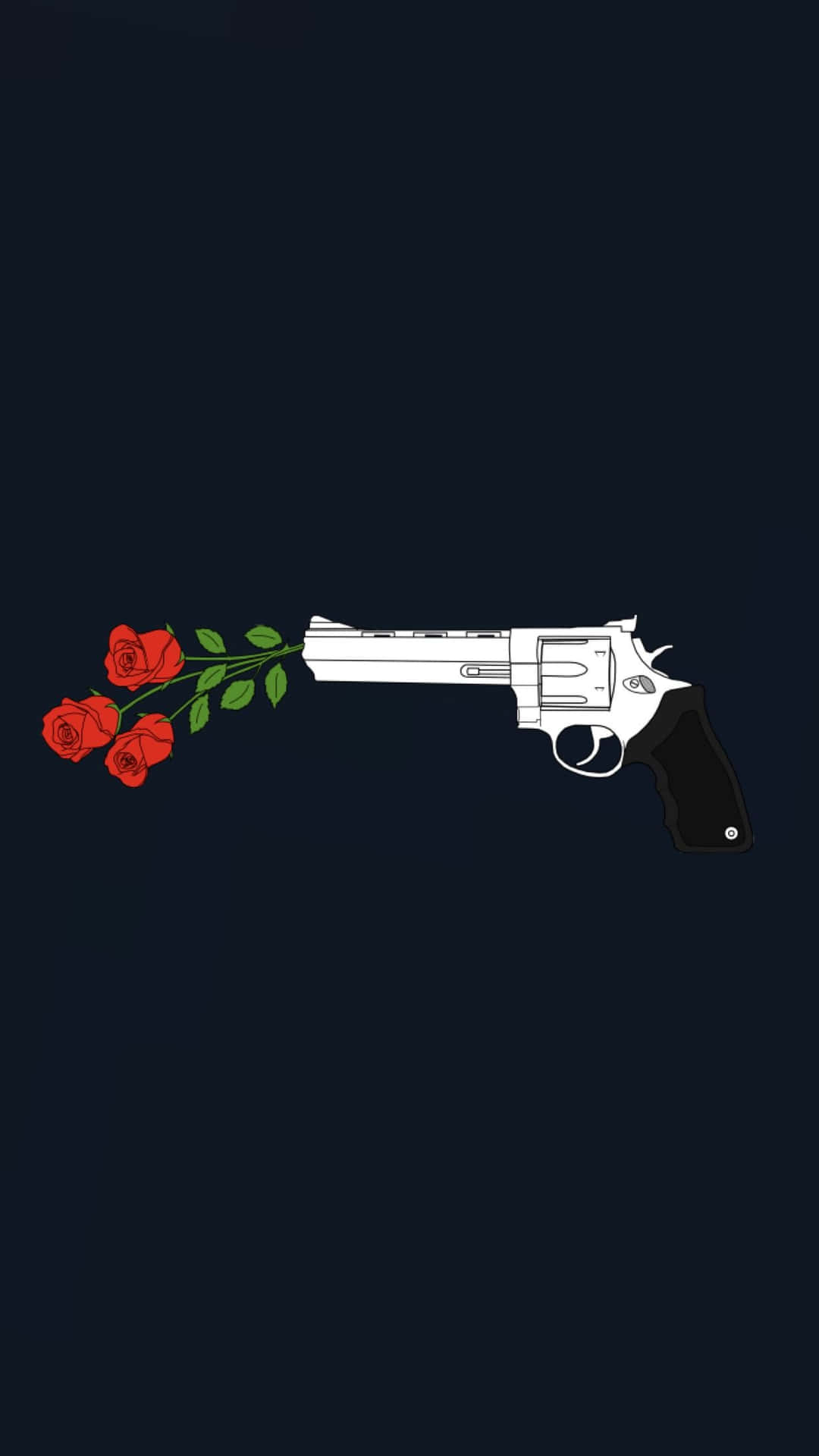 Baddie Gun And Roses Iphone Art Background