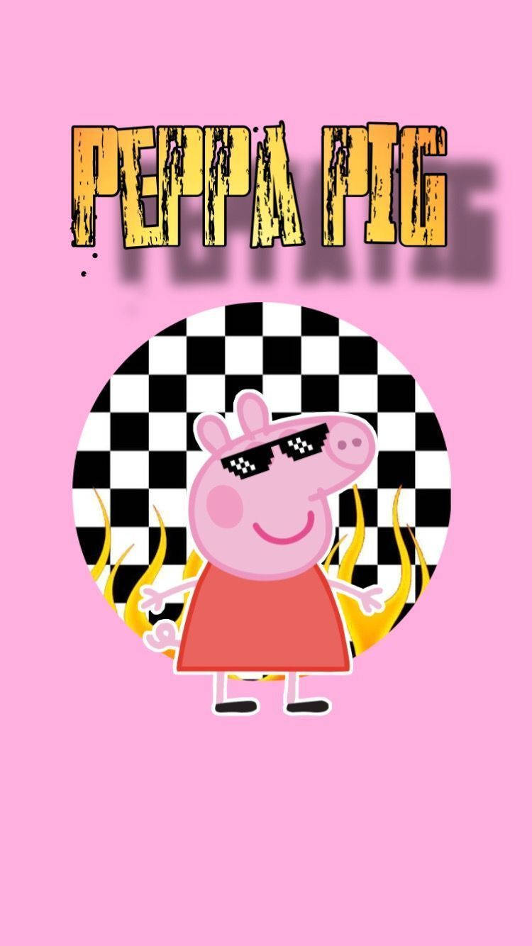 Den Edgy Baddie Peppa Pig-design vil bringe liv til din enhed. Wallpaper