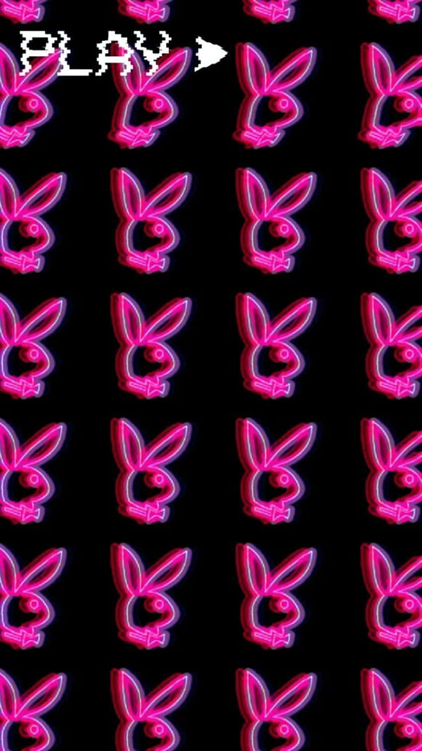 A Pink Bunny With A Pink Hat On A Black Background Wallpaper
