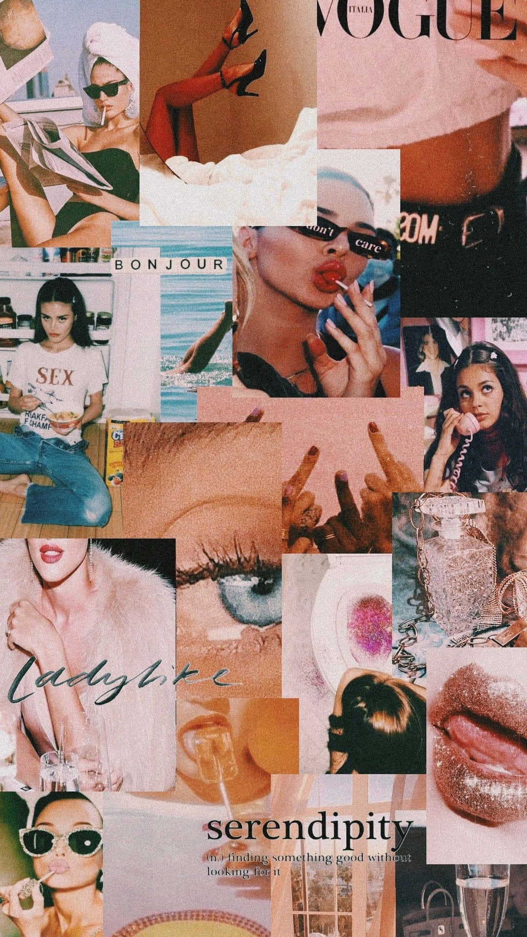 Channel your inner 90's fashionista with this Baddie Vintage Aesthetic wallpaper Wallpaper