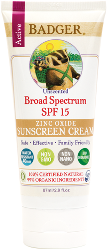 Badger S P F15 Sunscreen Cream PNG