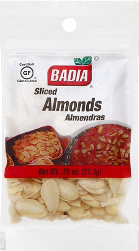 Badia Sliced Almonds Package PNG