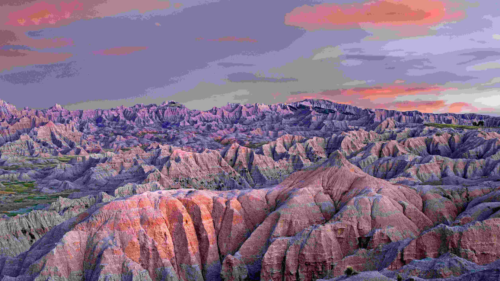 Badlands National Park Sunset Landscape Wallpaper
