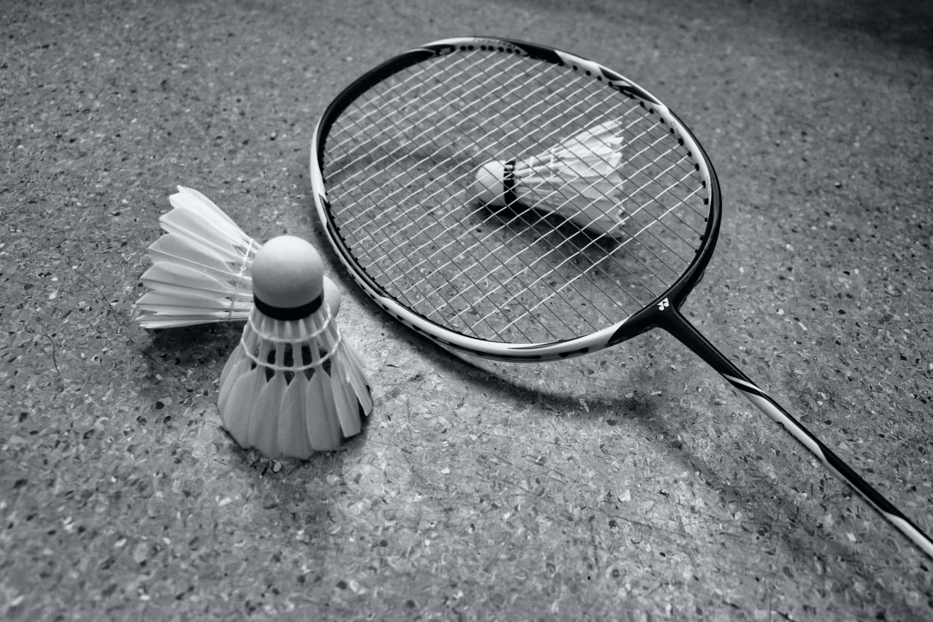 A highly competitive badminton match