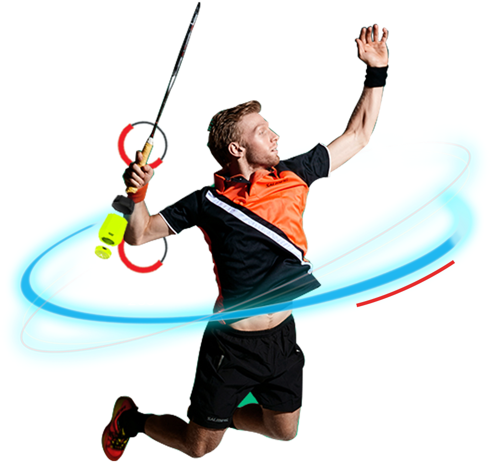 Badminton Player Dynamic Smash PNG