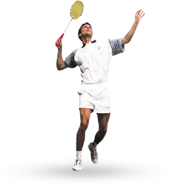 Badminton Player Jumping Smash PNG