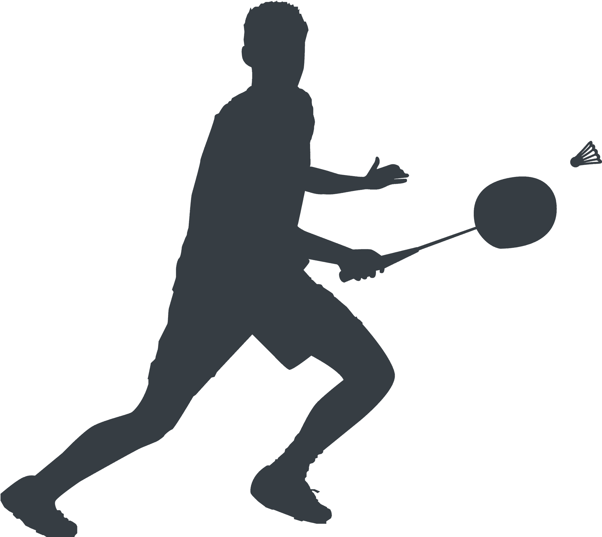 Badminton Player Silhouette PNG