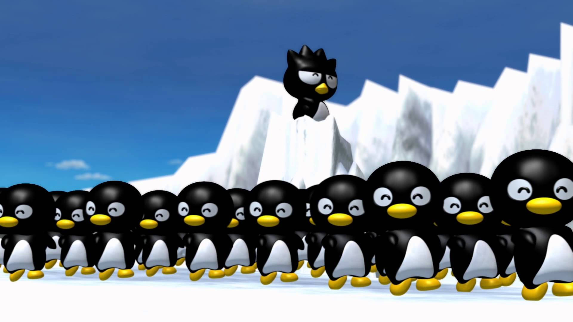 Badtz Maru Cartoon Art With Penguins
