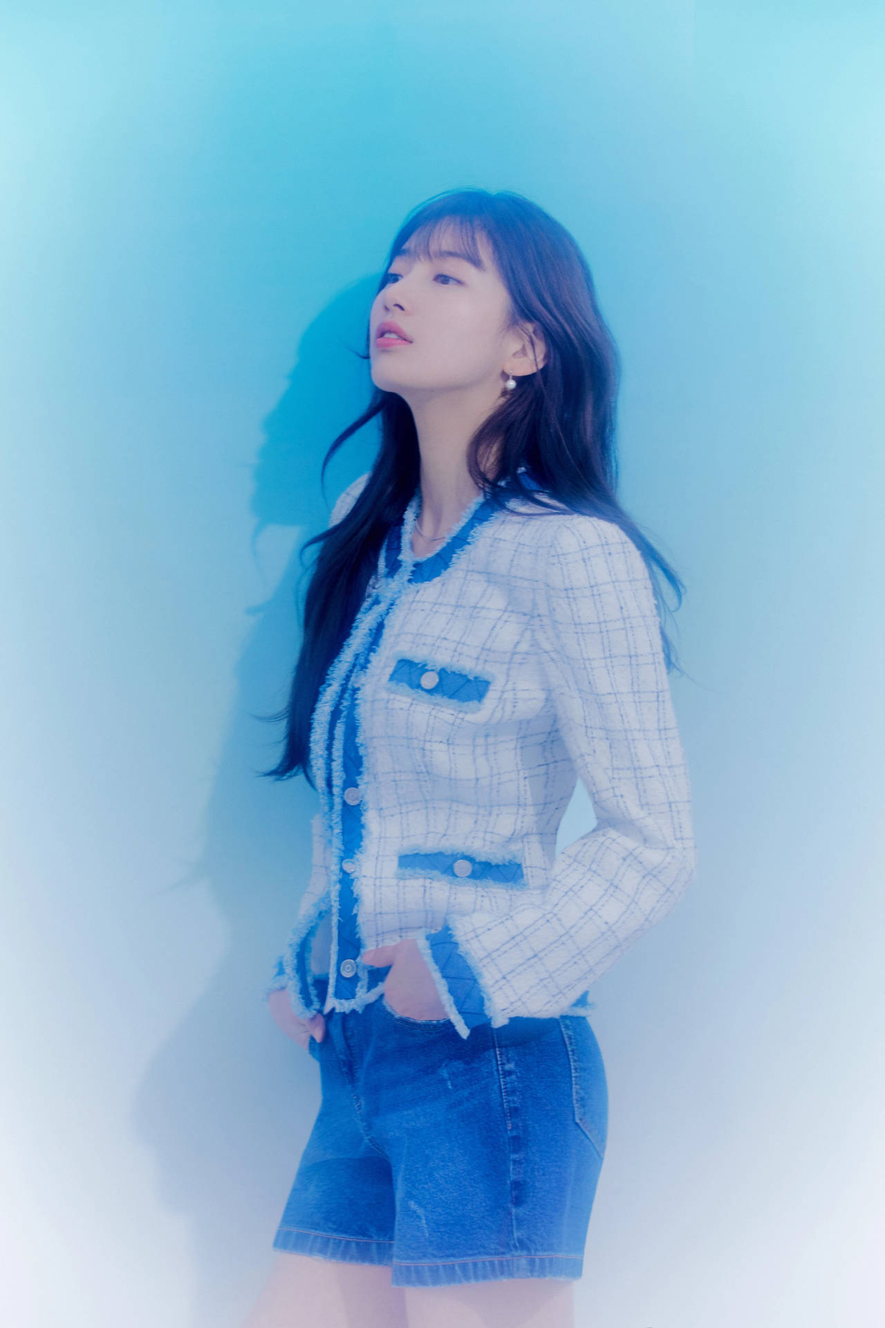 Bae Suzy Blue Theme Shoot Wallpaper
