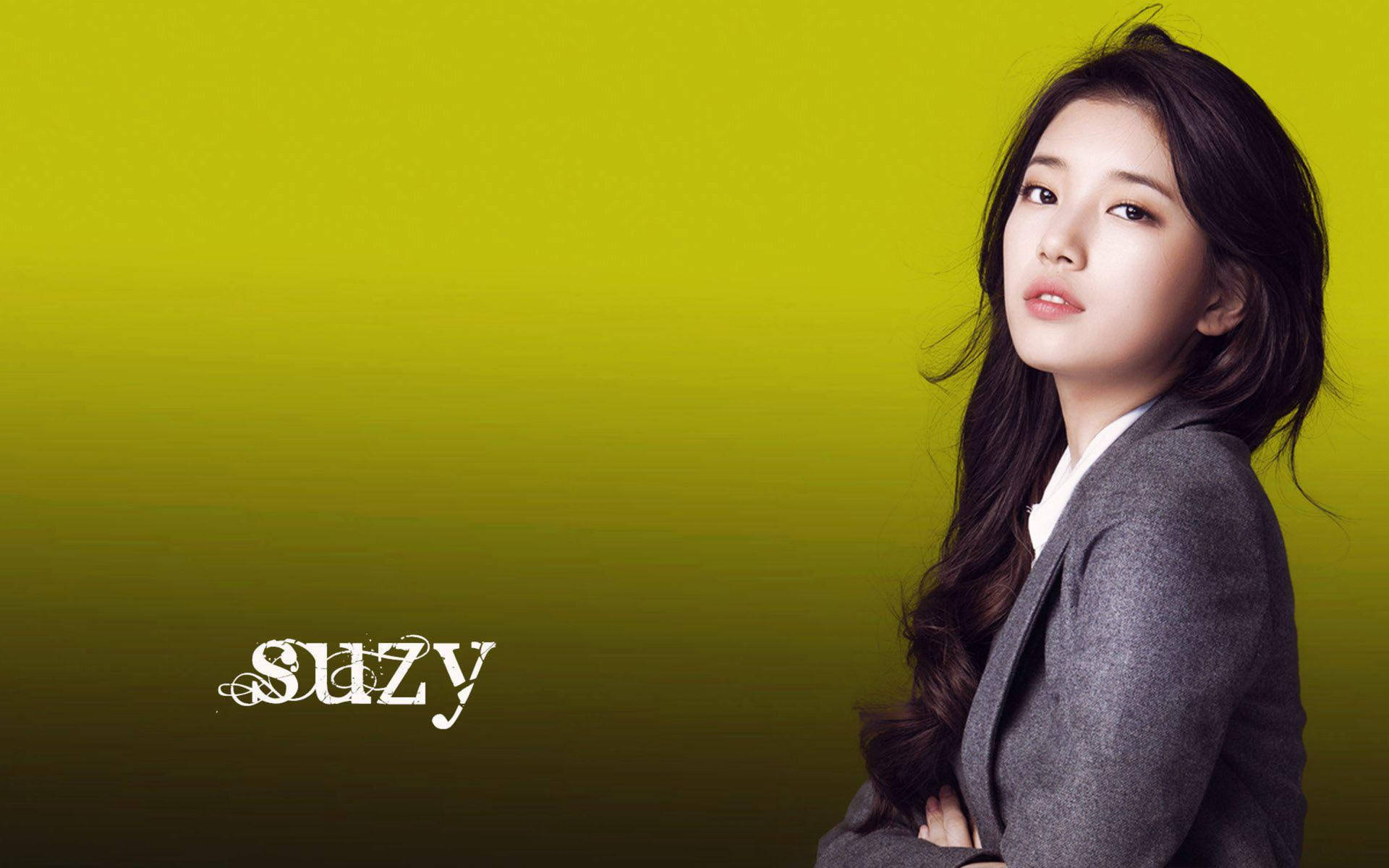 Bae Suzy Portrait With Text Wallpaper