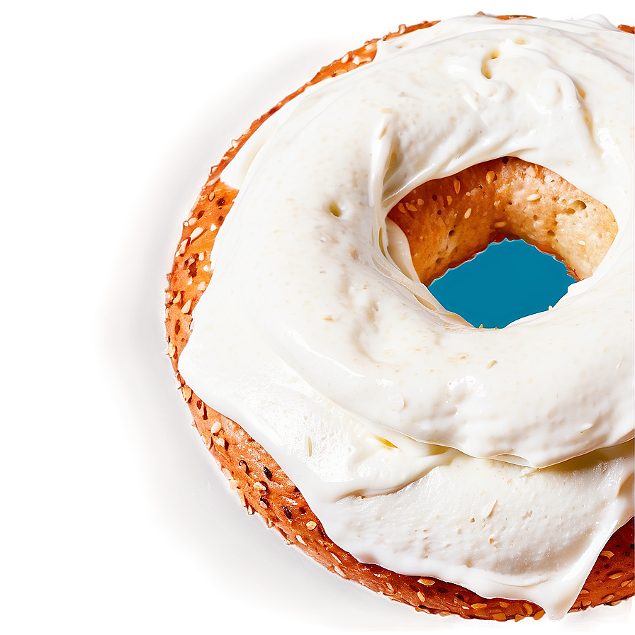 Download Bagel With Cream Cheese Png Lav | Wallpapers.com