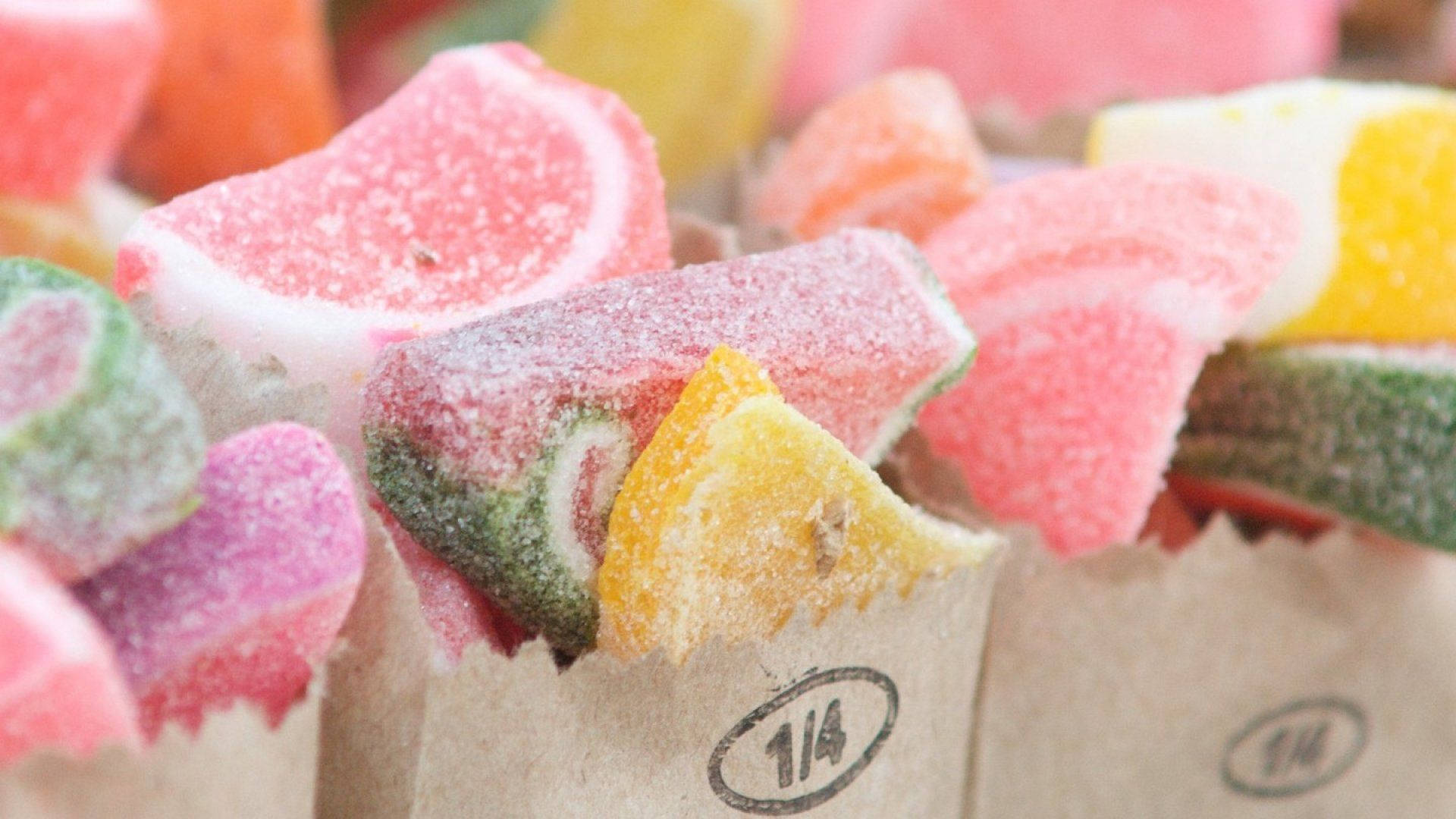 Bags Of Sugar Candy Treats In Multicolor Wallpaper