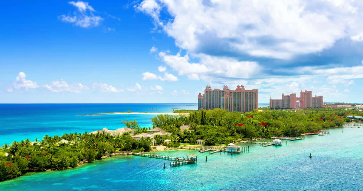 Paraísotranquilo En La Isla De Las Bahamas. Fondo de pantalla