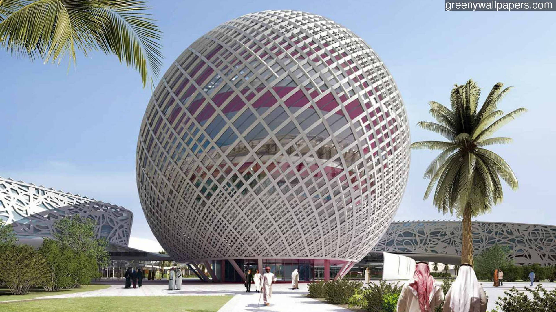 Perspectivadel Edificio Del Arquitecto De Bahréin Fondo de pantalla