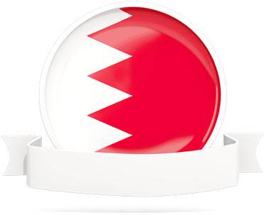 Bahrain Flag Button Graphic PNG