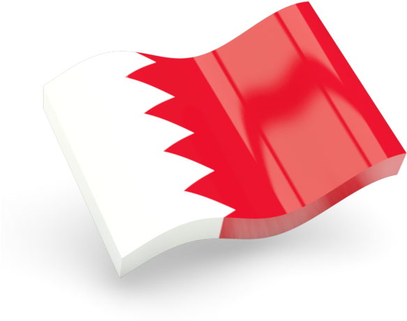 Bahrain Flag Waving Graphic PNG