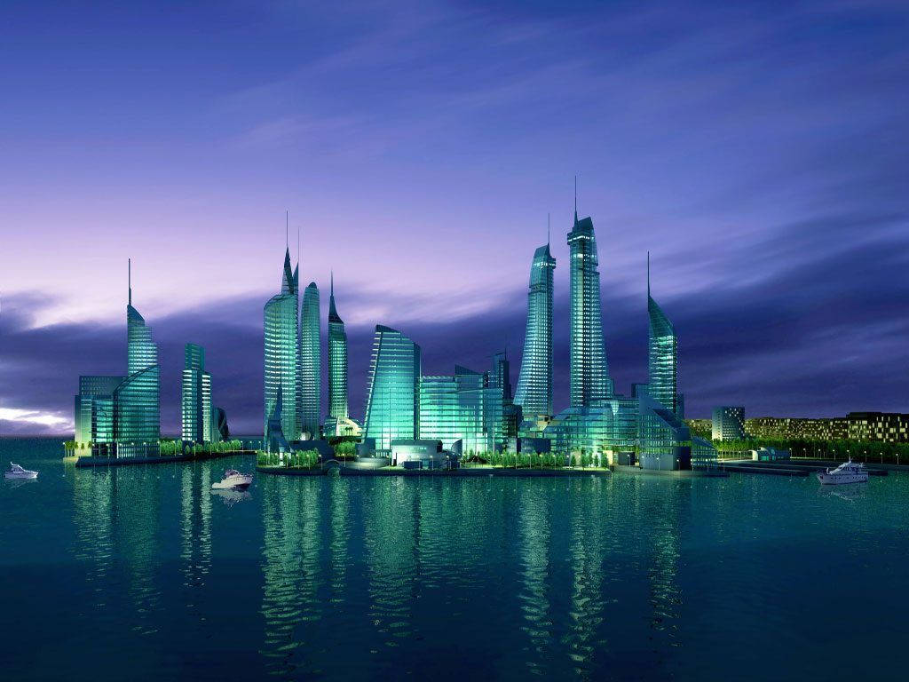 Bahrain Manama himmel Skyline Tapet Wallpaper