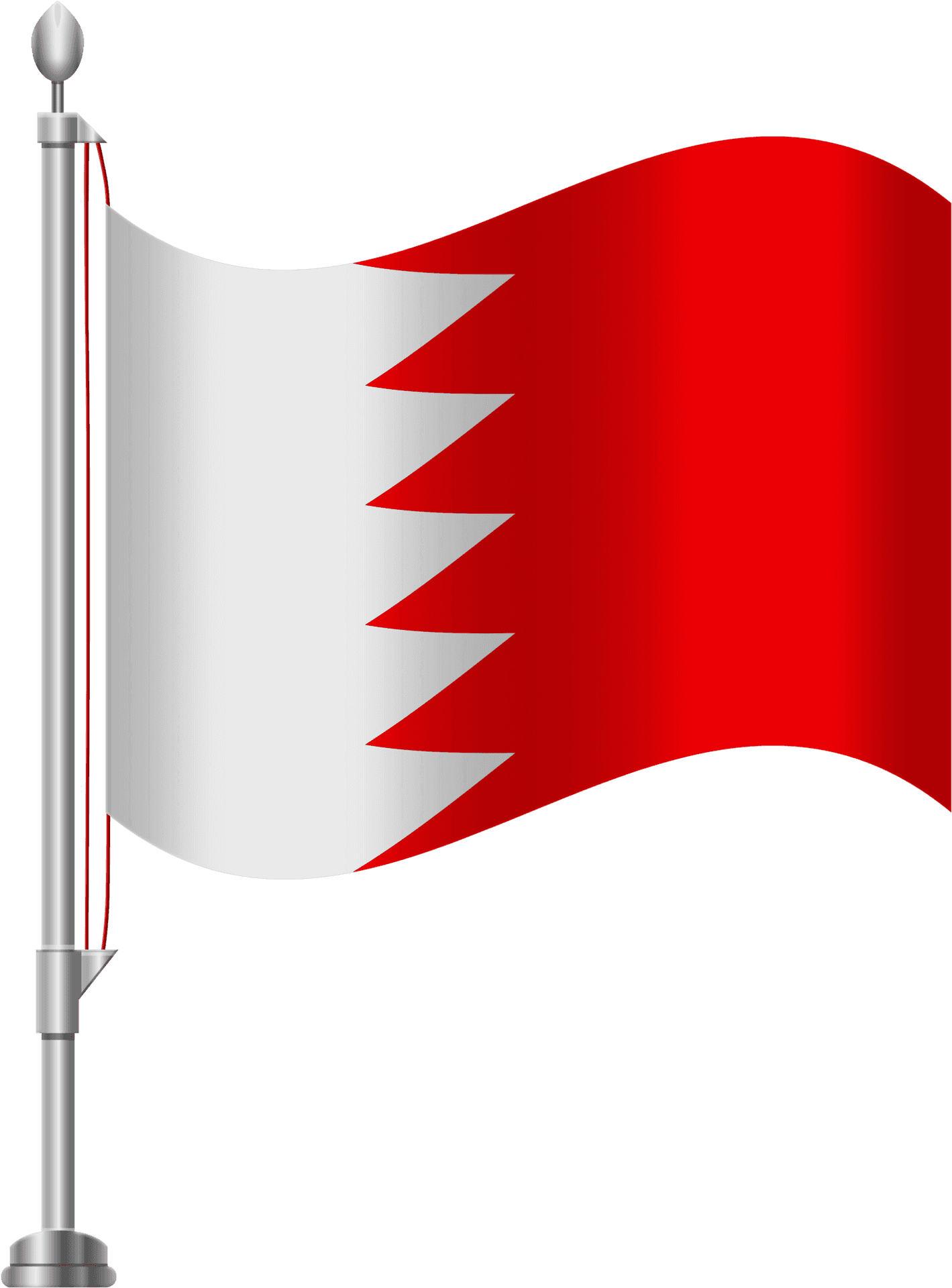 Bahrain National Flag PNG