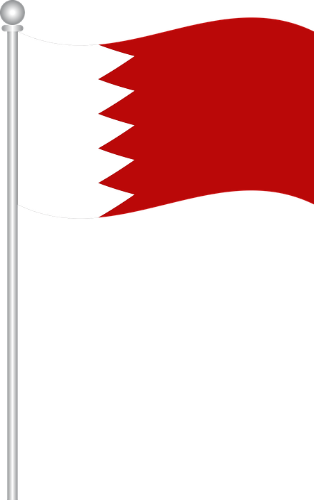 Bahrain National Flag Waving PNG