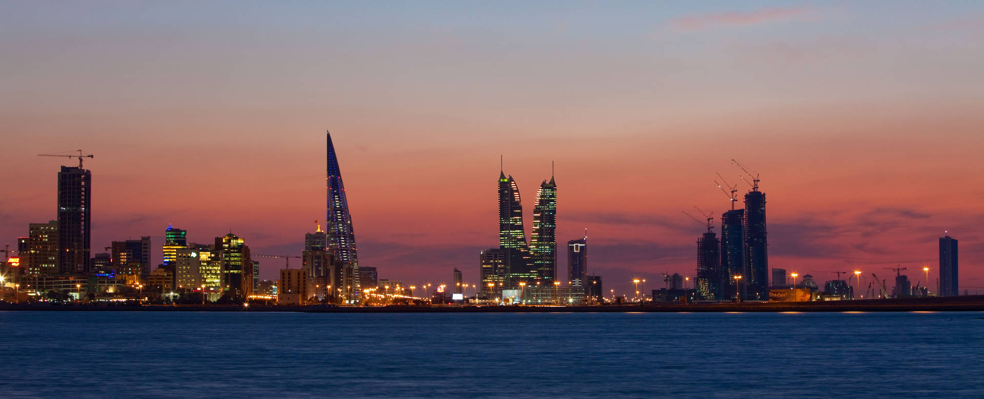 Download Bahrain Night Skyline Wallpaper  Wallpaperscom