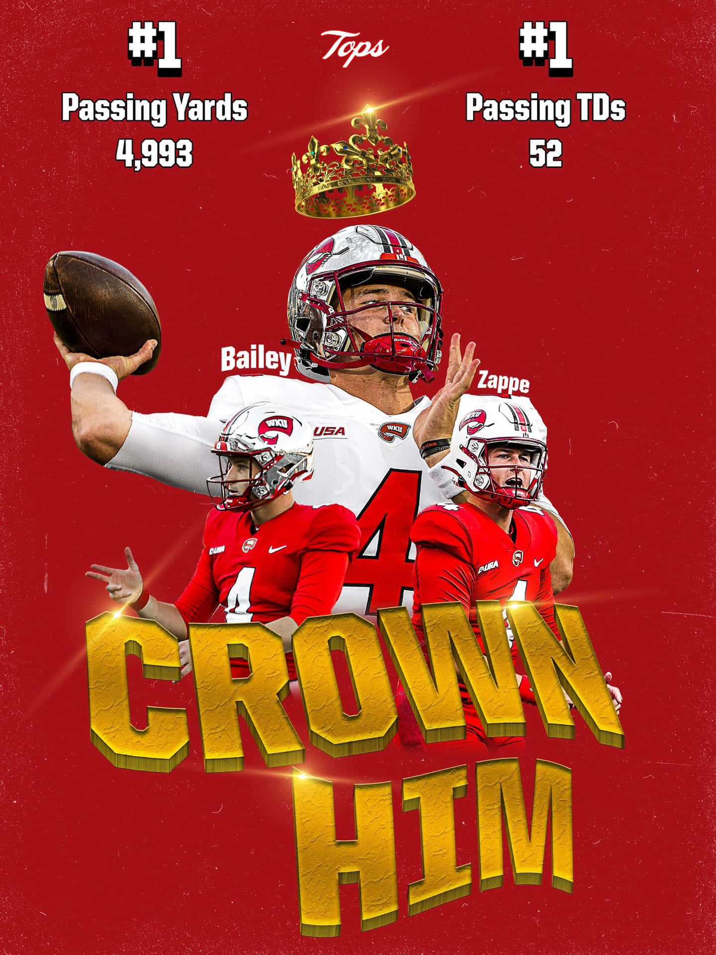 Bailey Zappe Crown Him Graphic Wallpaper