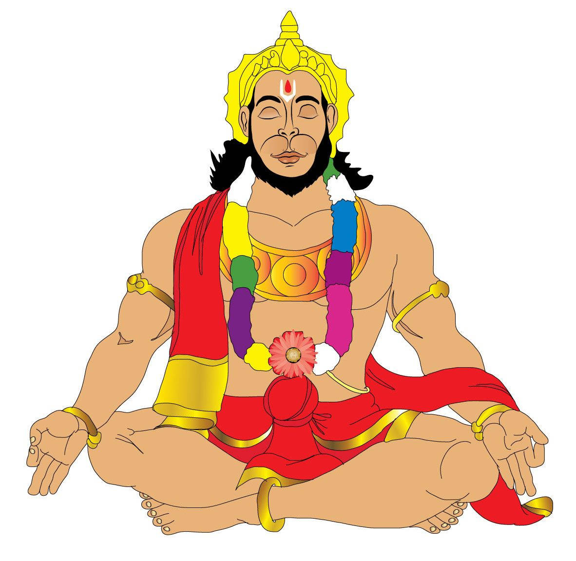 Download Bajrang Dal Lord Hanuman Meditate Hd Wallpaper 