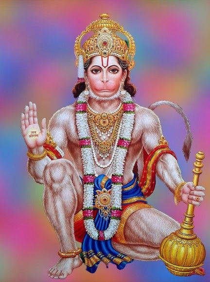 Wallpaperbajrang Dals Hanuman Som Mediterar I Hd Till Wallpapern. Wallpaper