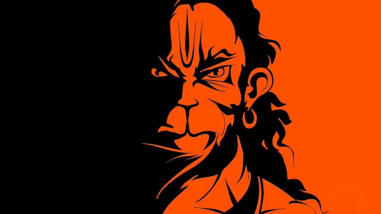 Bajrangdal's Hanuman Minimalista Hd Fondo de pantalla