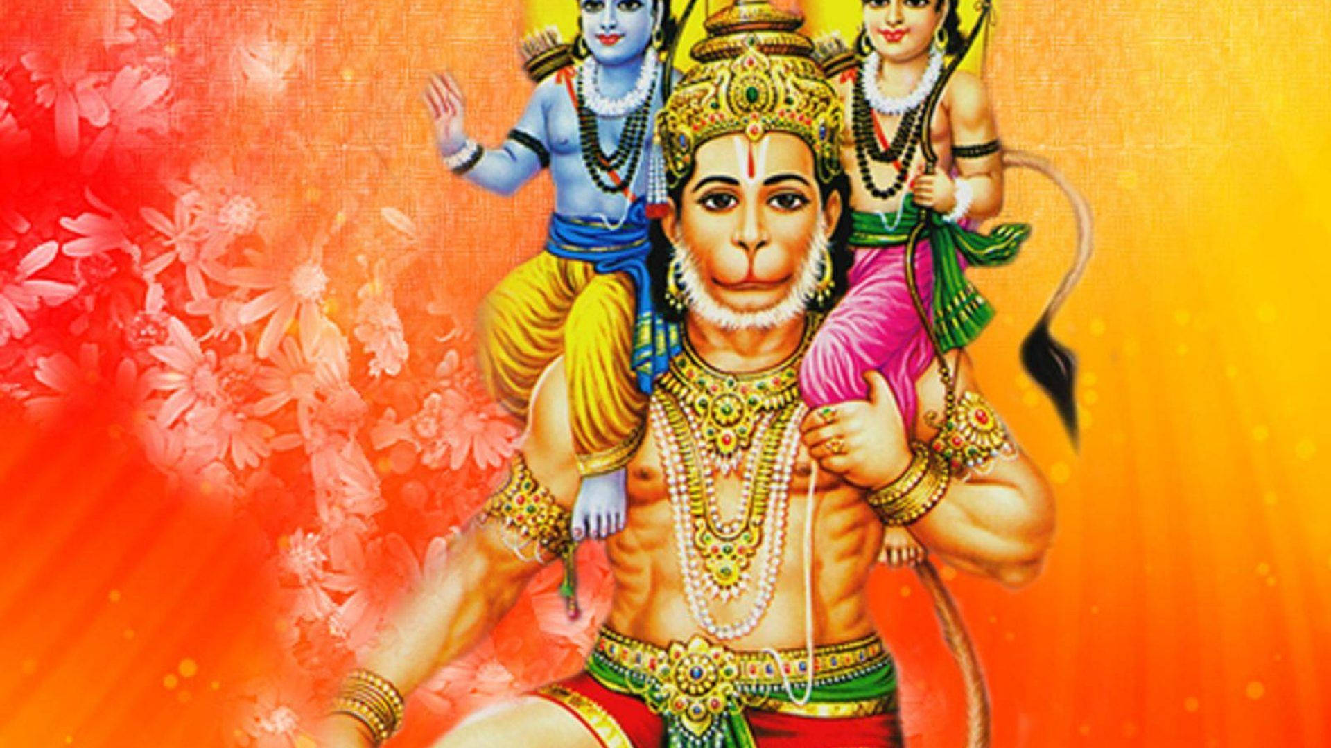 Bajrangdal's Hanuman Con I Bambini Hd Sfondo
