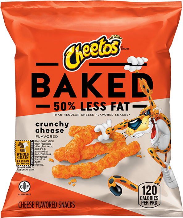Baked Cheetos Crunchy Cheese Snack Package PNG