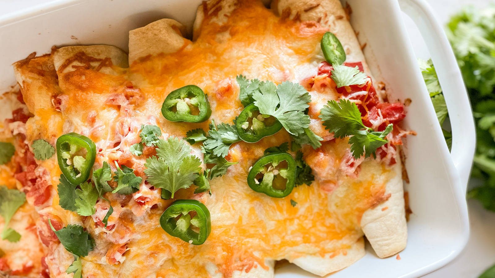 Baked Enchiladas With Savory Sauce Wallpaper