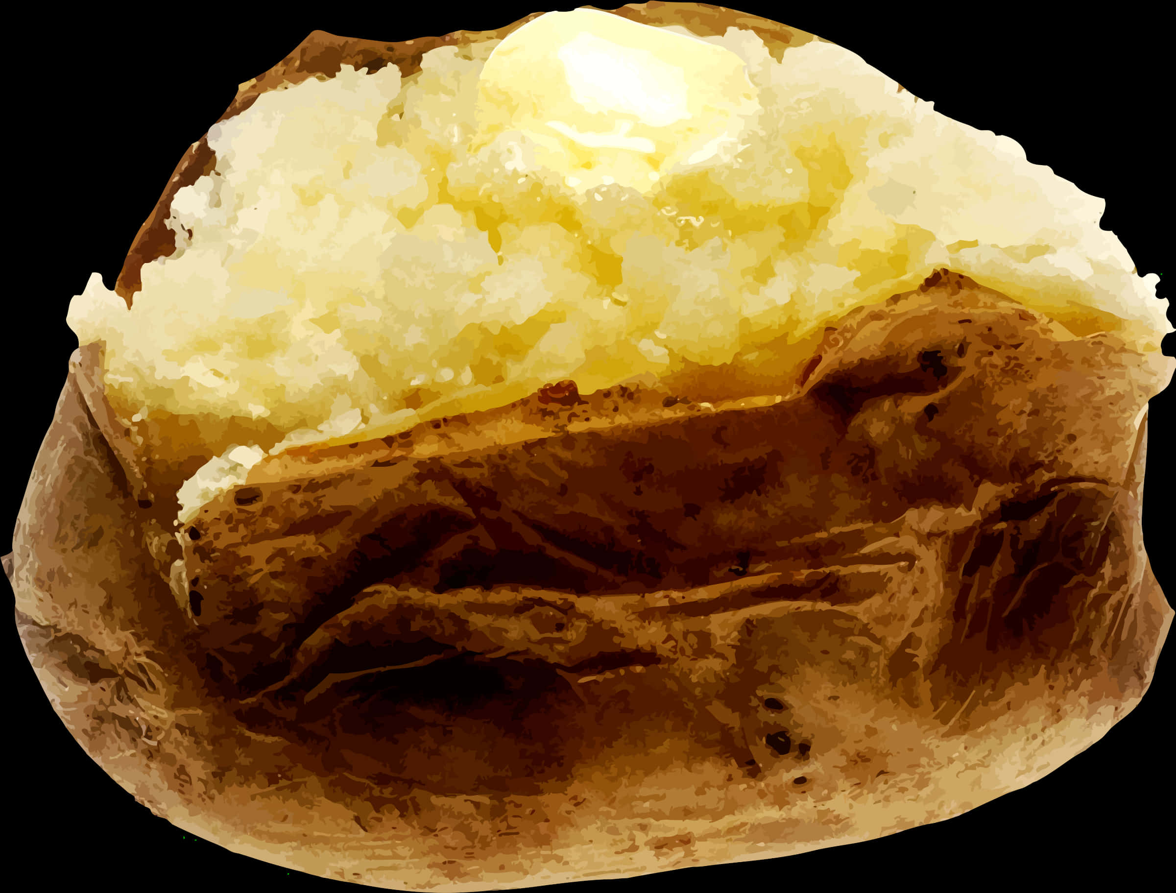 Baked Potatowith Butter PNG