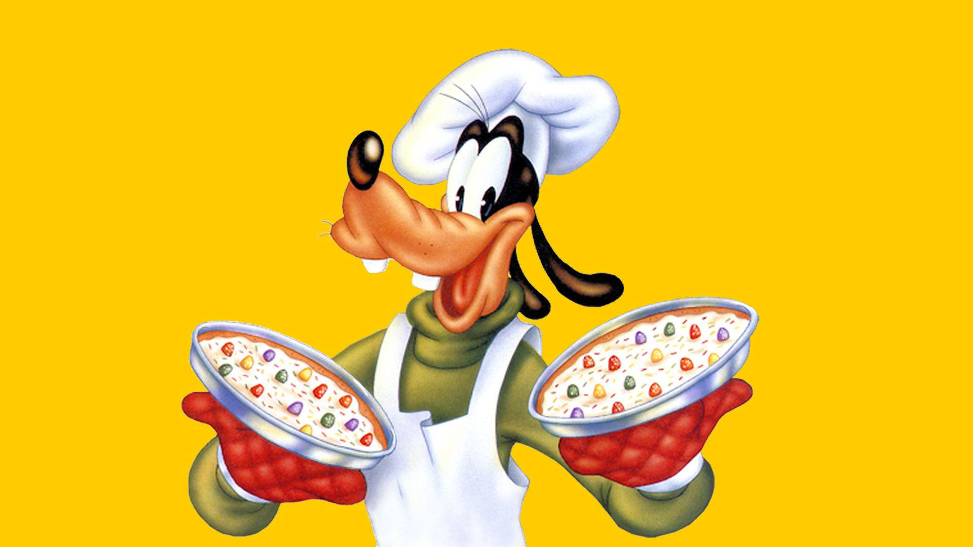 Baker Goofy With Pies Wallpaper