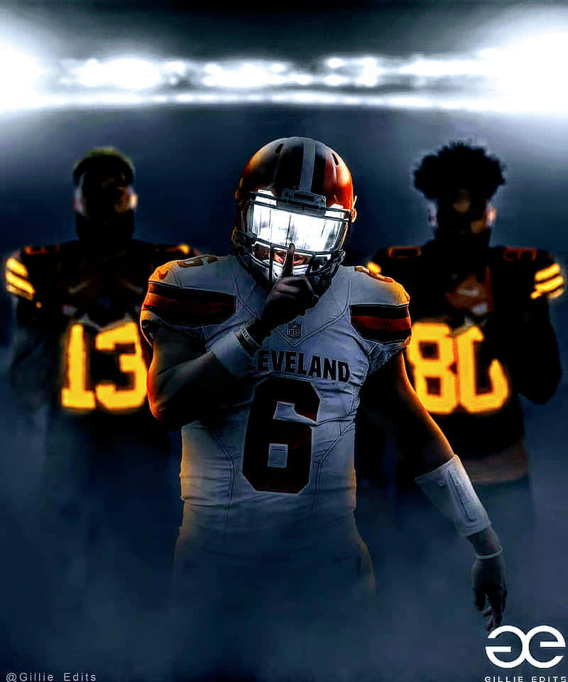 Cleveland Browns Football Players In Uniform Wallpaper
