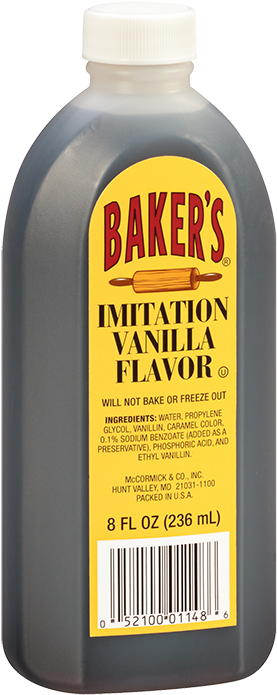 Bakers Imitation Vanilla Flavor Bottle PNG