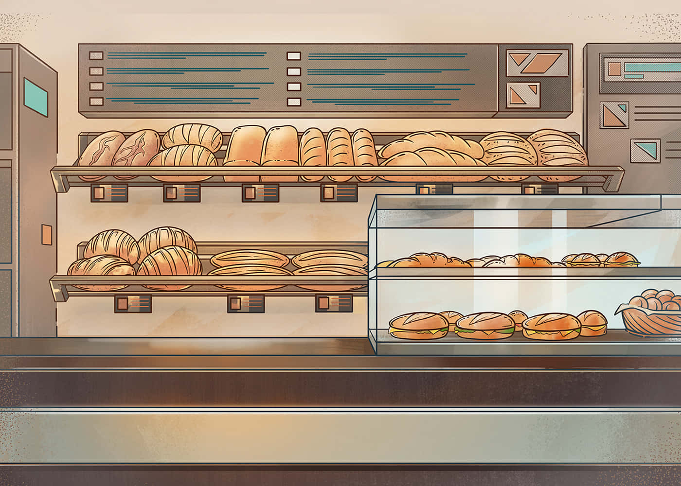Fotodeliciosos Pasteles Artesanales Exhibidos En Una Panadería